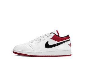 NIKE GS AIR JORDAN 1 LOW "WHITE/UNIVERSITY RED/BLACK" 22.5cm 553560-118