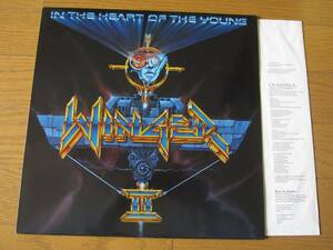 □ WINGER レアアナログセカンド　IN THE HEART OF THE YOUNG EU盤オリジナル美品！プロモシール