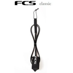 送料無料 日本正規品FCS CLASSIC 6 初心者用ボード ビギナー サーフィン リーシュコード ブラック 黒