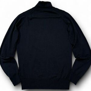 極美品● JOHN SMEDLEY ジョンスメドレー ニット セーター タートルネック 黒 ブラック