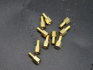 六角 スタンドオフ M3 x 4mm 本体長さ L= 4mm ねじサイズE = M3 x 6MM 六角雄ねじ 雌ねじスペーサーM3X4