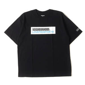 新品 NEIGHBORHOOD ネイバーフッド Tシャツ サイズ:M 23SS ボックスロゴ クルーネック 半袖Tシャツ NH 231 SPOT . TEE SS-2 ブラック