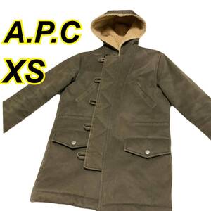 ★即決★送料無料★匿名発送★中古 A.P.C アーペーセー モッズコート カーキ XS ジャケット 