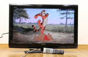 【訳あり】シャープ 32V型 液晶 テレビ AQUOS LC-32E9 ハイビジョン 2011年モデル マルチリモコン付　テレビスタンド付 B-CASカード挿入済