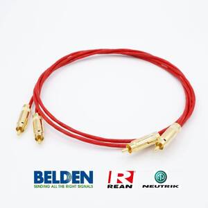 【送料無料】1m×2本 ベルデン88760(BELDEN) RCAケーブル +REAN-NYS352AG (ノイトリック)