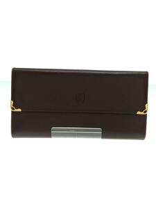 Cartier◆長財布/レザー/RED/レディース