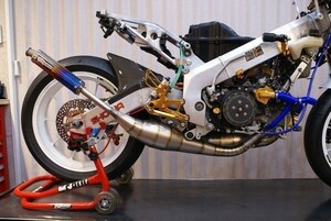 NSR250R MC21 MC28用 左右出しチタンチャンバー ボディー【 150 TITANIUM 】300cc ver. T2Racing製