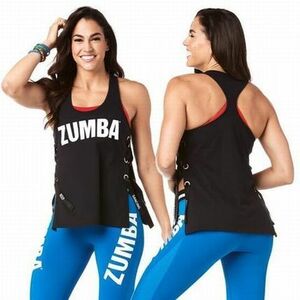 【正規品・新品】XSサイズ★ZUMBA・ズンバ★Keep Dancing Laced Up Tank BK