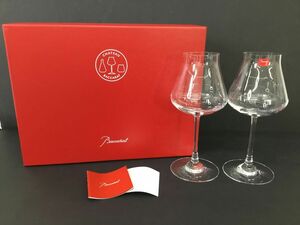 ●営AD731-100 【未使用品】 Baccarat バカラ シャトー ワイングラス ワイン コップ 2客 セット ペア グラス クリスタル 元箱付き /u