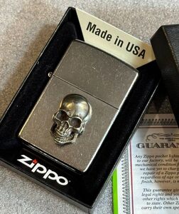 ■新品 ZIPPO USA輸入 スカル ドクロ 髑髏 骸骨 メタル 貼り ジッポー 喫煙具 ライター U15