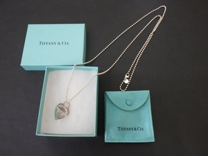 ティファニー TIFFANY&Co. リターントゥ ハート ボールチェーン ロング ネックレス シルバー925 レディース 中古品 240723