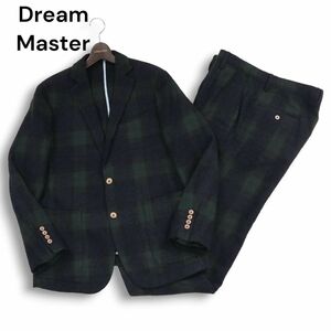 Dream Master ドリームマスター 秋冬 ブークレ ウール★ ブラックウォッチ チェック セットアップ スーツ Sz.3/38　メンズ　I4T02456_8#B