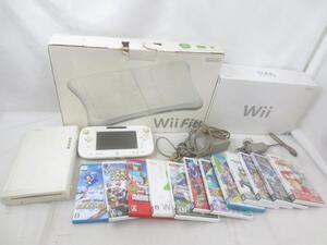 【まとめ売り 中古品】 ゲーム Wii U 本体 WUP-001 ホワイト 動作品 Wii Fit 他 ソフト バランスボード 周辺機器 グ