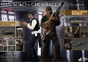 未開封 HOTTOYS ホットトイズ StarWars スターウィーズ EpisodeIV エピソード4 HanSolo ハン・ソロ HanSolo チューバッカ Chewbacca