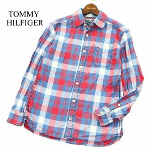 TOMMY HILFIGER トミーヒルフィガー 通年★ 長袖 チェック シャツ Sz.S　メンズ　A3T10225_9#C