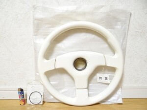 新品 80年代 ビンテージ ステアリング ハンドル ラメ入り ホワイト 白 360mm 36φ 旧車 アメ車 レトロ 昭和 当時物