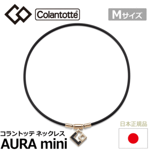 Colantotte TAO ネックレス スリム AURA mini アウラ ミニ 【コラントッテ】【シャンパンゴールド×ブラックラメ】【Mサイズ】【磁気】