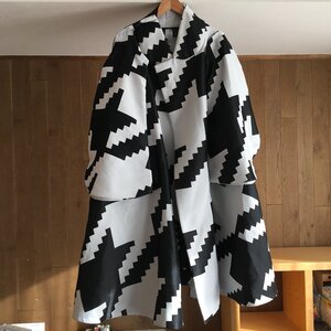 美品 22SS COMME des GARCONS コムデギャルソン ２次元 千鳥格子柄　コート　M　GI-C005