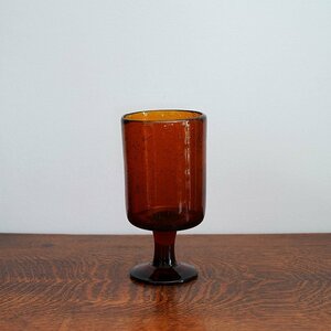 Erik Hoglund Amber Goblet / Kosta Boda / Sweden / 1950s-70s エリック ホグラン ガラスボトル 瓶 北欧 ヴィンテージ