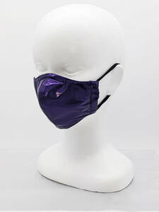 極上★パープルエナメル(PVC) ファッションマスク(裏地はエナメル！)4Lサイズ(男性用・超特大サイズ)ハンドメイド 光沢抜群