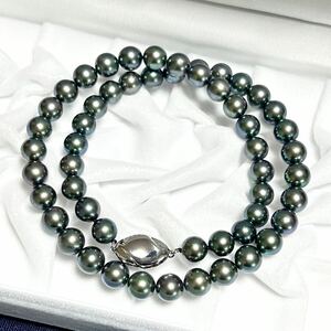 【テリ強】JEWELRY MAKI 本真珠 あこや アコヤ 約7.5〜8.0mm 約38.2g 約44.5cm 金具 SILVER 刻印 パール ネックレス チョーカー x338-FAB