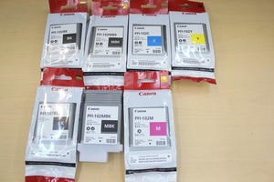 純正　Canon　キャノン　インクタンク　PFI-102BK/PFI-107BK/PFI-102MBK/PFI-102C/PFI-102M/PFI-102Y　期限切れ　未使用