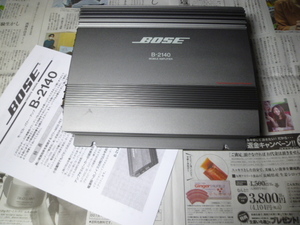 BOSEサウンド!!アナログ的な厚く太い音!! 車載動作確認済 1週間保証有/ボーズ BOSE B-2140 2/1chパワーアンプ / 取説コピー付 安いおてがる