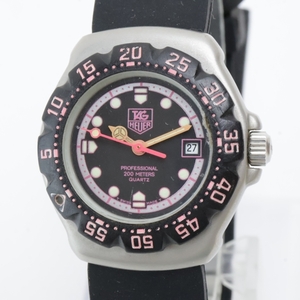 2411-629 QZ タグホイヤー フォーミュラー1 377.508 クオーツ 腕時計 TAG HEUER 日付 黒文字盤 ピンク