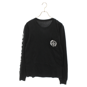 CHROME HEARTS クロムハーツ CH L/S /1 バッククロス ロゴ長袖Tシャツ ブラック