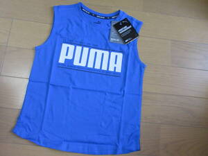 PUMA ジュニア ノースリーブシャツ 130㌢ BL 新品 ☆決算セール☆。。