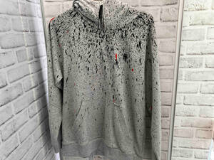 【タグ付美品】G-STAR RAW／CADET STRETT SPLATTER HOODED／D17314-A613-906／パーカー／グレー／サイズM／コットン