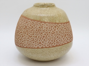 佐々木厚 象嵌 花入 花器 骨董品 A2415