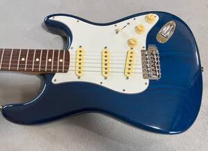 希少 Fender MEX Custom Stratocaster フェンダー メキシコ純正パーツ組込 カスタム ストラトキャスター シースルーブルー ロールナット他