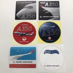 JAL A350 限定ステッカー 全6種コンプリートセット