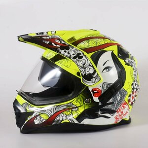 TZX625★バイクヘルメット オフロード シールド付き バイザー フェイスヘルメット ダブルシールド 2色　選択a3