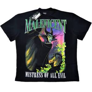 ディズニーヴィランズ　オーバーサイズTシャツ　Mサイズ(※実寸はXL〜2XLくらい)　黒　マレフィセント　disney villans