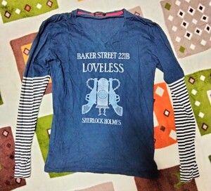 日本製　ラブレス　LOVELESS　カットソー　Tシャツ　ロンT イラスト　長袖