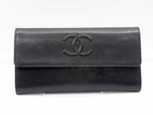 本物！USED■シャネル【CHANEL】　長財布　カーフ■2019年製　《K-4064-1》