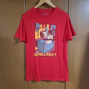 Minecraft　マインクラフト　Tシャツ　赤　スティーブ　M