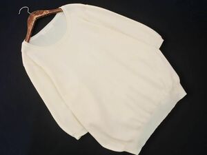 grove グローブ 大きいサイズ サマー ニット セーター size3L/アイボリー ■◆ ☆ ega2 レディース