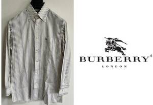 BURBERRY LONDON バーバリーロンドン L/S グラデーションストライプ ロゴ刺繍 長袖シャツ