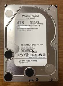 【状態◎】Western Digital ウェスタンデジタル WD AV-GP WD40EURX 3.5インチ HDD 4TB（AV仕様・TV録画等に最適）