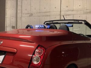 valkyrie style ニッサン　マーチ　マイクラ　micra C+C FHZK12 MICRA 専用ウィンドディフレクター　LED 白,,,