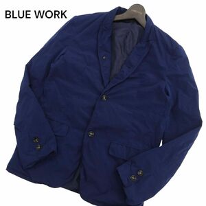 BLUE WORK ブルーワーク トゥモローランド 通年 ラペルピン付き 2B テーラード ジャケット Sz.M　メンズ ネイビー　C4T03563_4#O