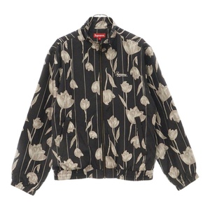 シュプリーム 19SS Floral Silk Track Jacket フローラル シルク トラック ジャケット ネイビー