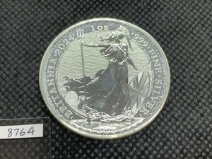 31.1グラム 2024年 (新品) イギリス「ブリタニア」純銀 1オンス 銀貨 (チャールズ3世)