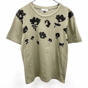 アーヴェヴェオム a.v.v HOMME Tシャツ 半袖 花柄プリント フラワー カットソー 綿×ポリ(顔料使用) M 緑 ヘザーグリーンカーキ メンズ