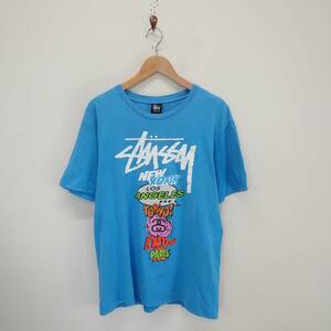 STUSSY ステューシー 半袖 Tシャツ WORLD TOUR プリントT メンズ コットン M 10116829