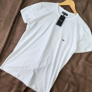 未使用 タグ付き 希少XL エンポリオアルマーニ イーグルロゴ 半袖 Tシャツ トップス EMPORIO ARMANI ストレッチ メンズ プルオーバー 573