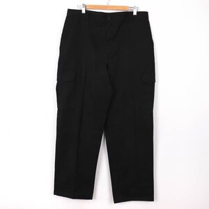 ディッキーズ ワークパンツ ペインターパンツ ロゴ ボトムス ロングパンツ アメリカ古着 メンズ 36×32サイズ ブラック Dickies